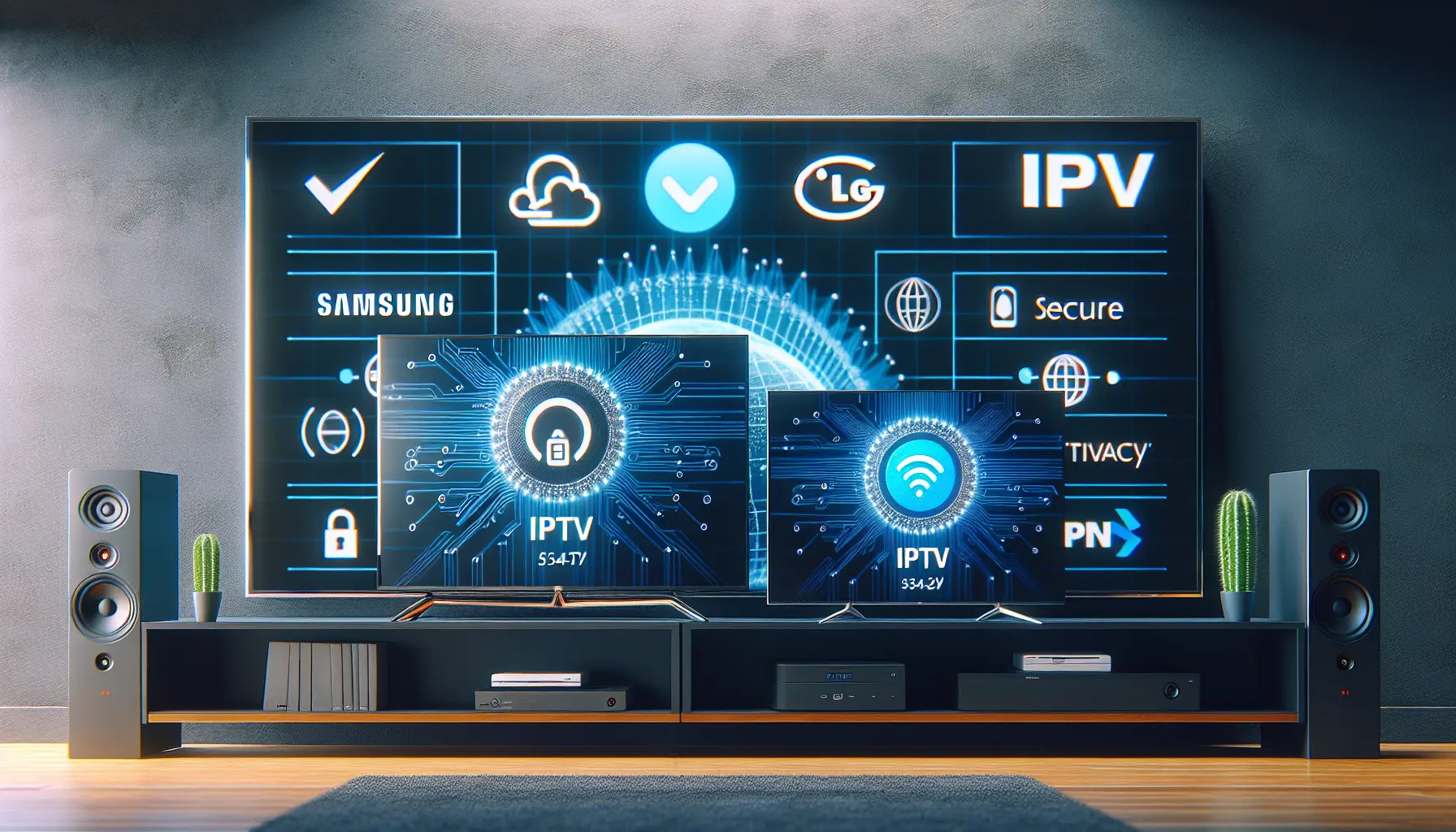 IPTV with VPN: Secure streaming, privacy, and safe internet access.