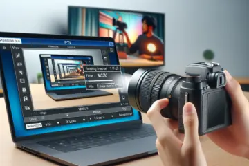 A laptop screen shows an M3U file being imported into an IPTV app, connecting to a TV.