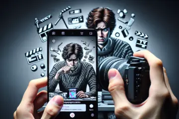 Frustrated user staring at a frozen IPTV app on their smartphone.