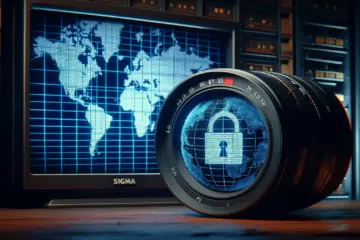 A digital firewall blocking a world map on a TV screen, illustrating geo-restricted content.